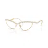 Swarovski Sk 1030 4004 59mm Womens Cat-eye Eyeglasses 59mm In Gold