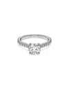 Swarovski 14k White Gold Eternity Certified Lab Grown Diamond Engagement Ring In Silver