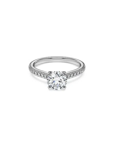 Swarovski 14k White Gold Eternity Certified Lab Grown Diamond Engagement Ring In Silver