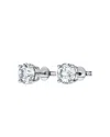 Swarovski 14k White Gold Eternity Certified Lab Grown Diamond Stud Earrings In Silver