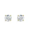 Swarovski 14k Yellow Gold Eternity Certified Lab Grown Diamond Stud Earrings In Gold