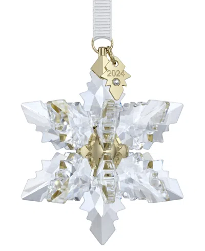 Swarovski 2024 Gold-tone Accent Crystal Snowflake Ornament In No Color