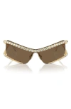 Swarovski 33mm Irregular Sunglasses In Gold