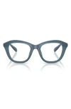 Swarovski 48mm Small Cat Eye Optical Glasses In Blue