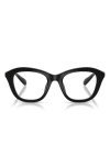 Swarovski 48mm Small Cat Eye Optical Glasses In Black
