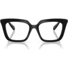 Swarovski 49mm Square Optical Glasses In Black