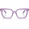 Swarovski 49mm Square Optical Glasses In Purple
