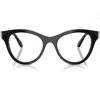 Swarovski 50mm Round Optical Glasses In Black
