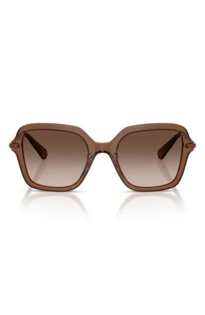 Swarovski 50mm Small Irregular Sunglasses In Brown