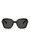 Swarovski 50mm Small Irregular Sunglasses In Black/dark Grey