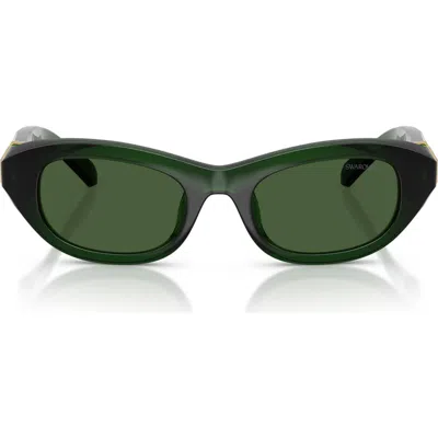 Swarovski Woman Sunglasses Sk6036u In Dark Green