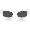 Swarovski Sk6036u Crystal-hinge Plastic Pillow Sunglasses In White