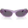 Swarovski Sk6036u Rectangle Plastic Sunglasses In Purple
