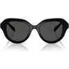 Swarovski Sk6037 Round Embellished Sunglasses In Black