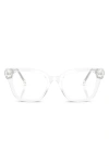 Swarovski 50mm Small Square Optical Glasses In Metallic