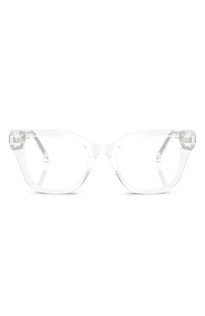 Swarovski 50mm Small Square Optical Glasses In Metallic