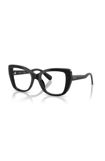 Swarovski 51mm Butterfly Optical Glasses In Black