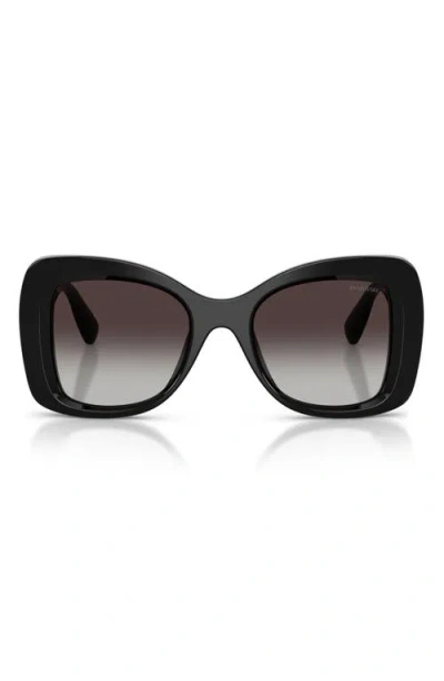 Swarovski 51mm Butterfly Sunglasses In Black