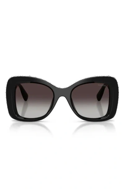 Swarovski 51mm Butterfly Sunglasses In Black