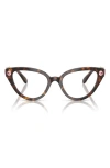 Swarovski 51mm Cat Eye Optical Glasses In Havana