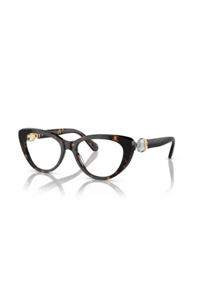 Swarovski 51mm Cat Eye Optical Glasses In Black