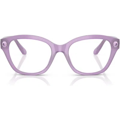 Swarovski 51mm Pillow Optical Glasses In Purple