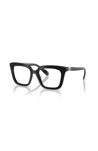 Swarovski 51mm Square Optical Glasses In Black