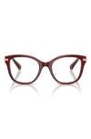 Swarovski 51mm Square Optical Glasses In Transp Burgundy/demo Lens