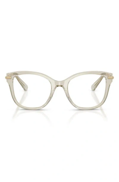Swarovski 51mm Square Optical Glasses In Transparent Beige/demo Lens