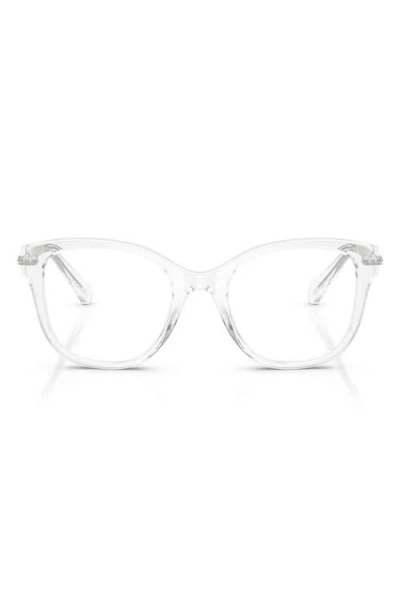 Swarovski 51mm Square Optical Glasses In Transparent/demo Lens
