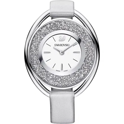 Pre-owned Swarovski 5263907 Crystalline Oval Gray White Ladies Watch