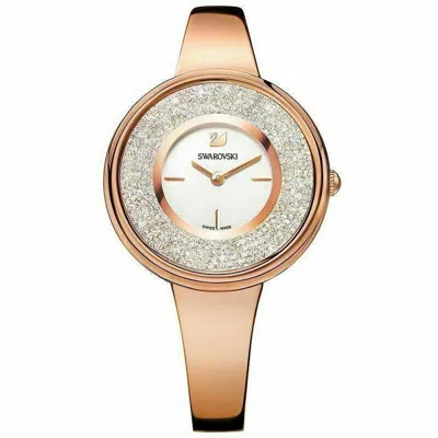 Pre-owned Swarovski 5269250 Crystalline Pure Rose Gold Tone Watch