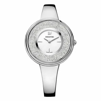 Pre-owned Swarovski 5269256 Crystalline Pure Silver Tone Watch