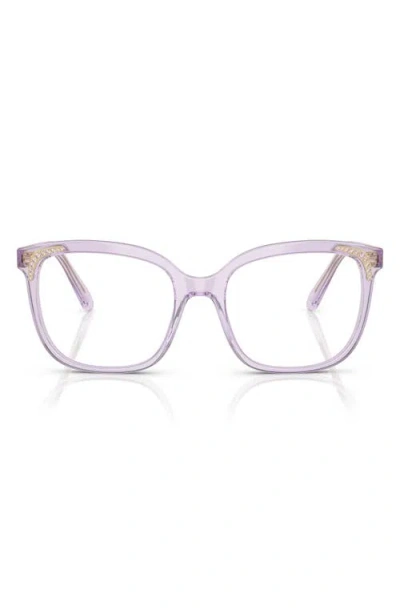 Swarovski 52mm Butterfly Optical Glasses In Transparent Lilac/demo Lens