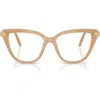 Swarovski 52mm Cat Eye Optical Glasses In Brown