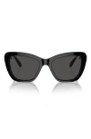 Swarovski 52mm Cat Eye Sunglasses In Black