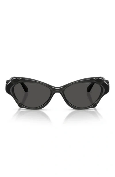 Swarovski 52mm Cat Eye Sunglasses In Gray