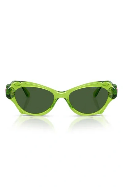 Swarovski 52mm Cat Eye Sunglasses In Green