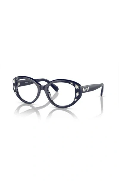 Swarovski 52mm Irregular Optical Glasses In Black