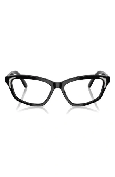 Swarovski 52mm Irregular Optical Glasses In Black