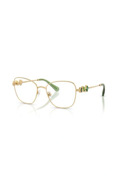 Swarovski 52mm Irregular Optical Glasses In Gold
