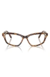 Swarovski 52mm Irregular Optical Glasses In Havana