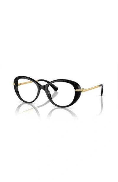 Swarovski 52mm Oval Optical Glasses In Black