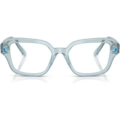 Swarovski 52mm Pillow Optical Glasses In Blue