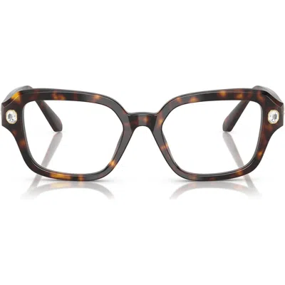 Swarovski 52mm Pillow Optical Glasses In Brown