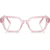 Swarovski 52mm Pillow Optical Glasses In Trans Pink