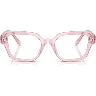 Swarovski 52mm Pillow Optical Glasses In Trans Pink