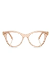 Swarovski 52mm Round Optical Glasses In Beige