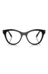 Swarovski 52mm Round Optical Glasses In Black