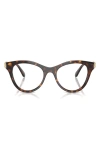 Swarovski 52mm Round Optical Glasses In Dark Havana